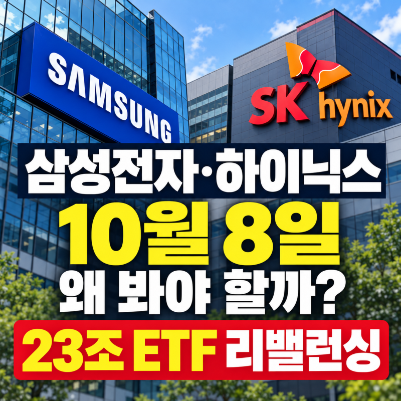 삼성전자·하이닉스 주주라면 10월 8일 봐야 하는 이유…23조 ETF 리밸런싱