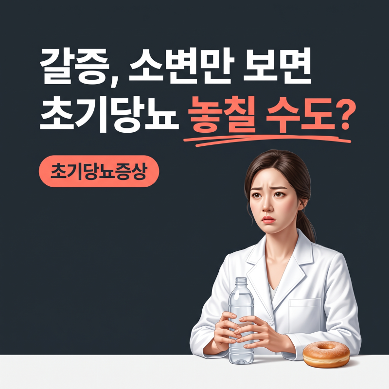 초기당뇨증상, 갈증과 잦은 소변만으로 판단하면 안 되는 이유