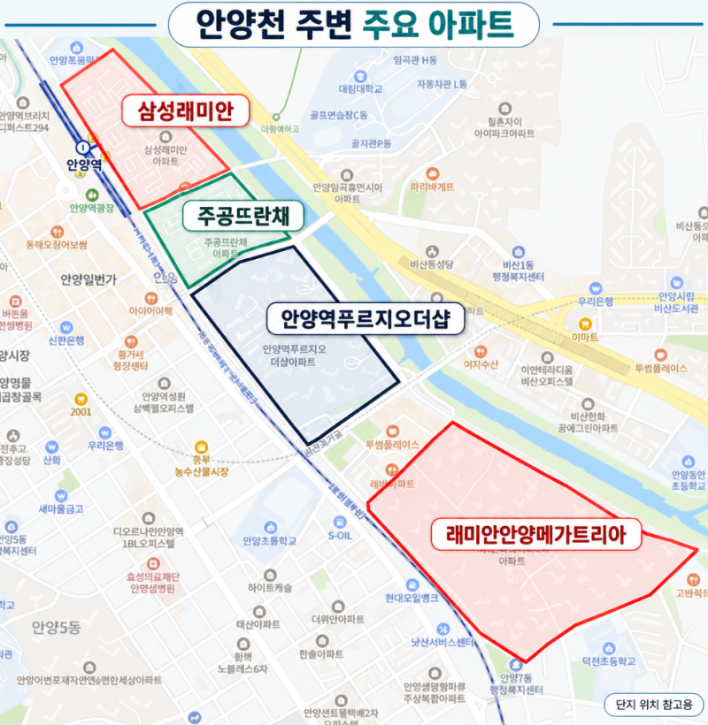 [부동산] 안양 만안구 아파트 임장｜안양천 따라 살펴본 실거주 포인트