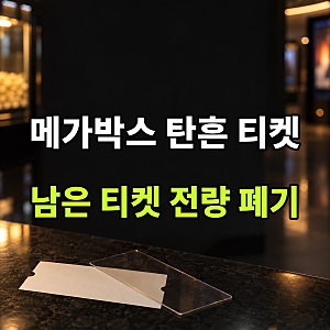 메가박스에서 '암살자(들)'을 본다면, 탄흔 티켓 증정 중단과 남은 수량 폐기