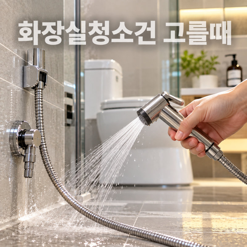화장실청소건 고르는 법 수압부터 호스 길이까지 꼭 볼 것