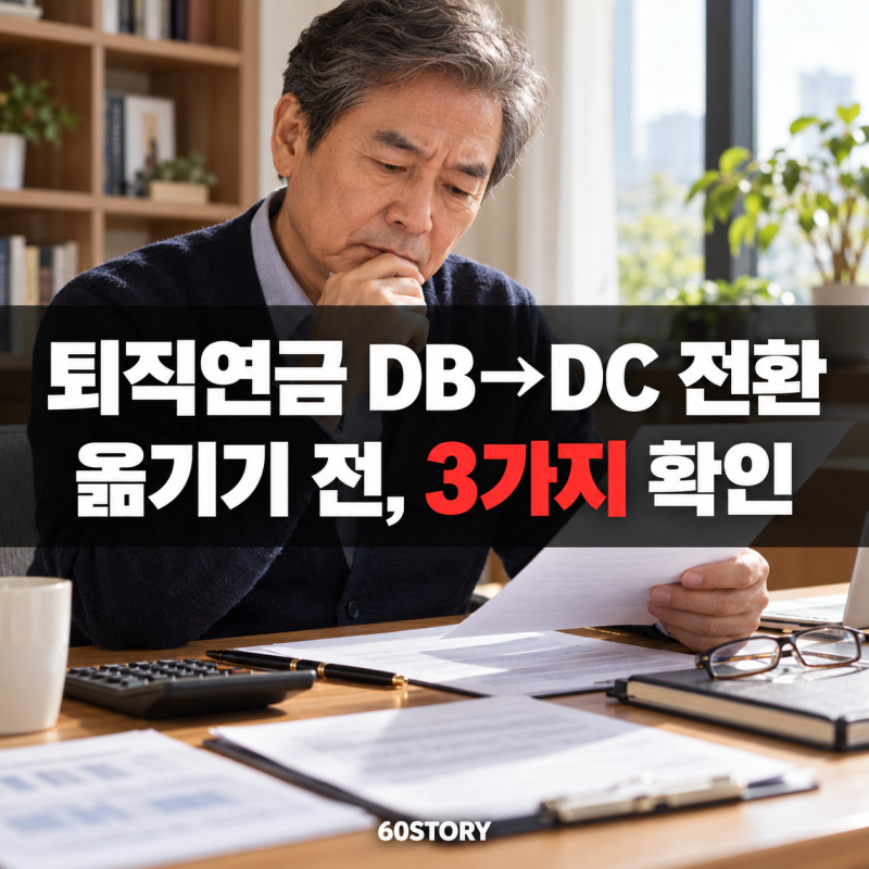 퇴직연금 DB→DC 전환, 되돌릴 수 없는 선택 : 전환 전 확인할 3가지
