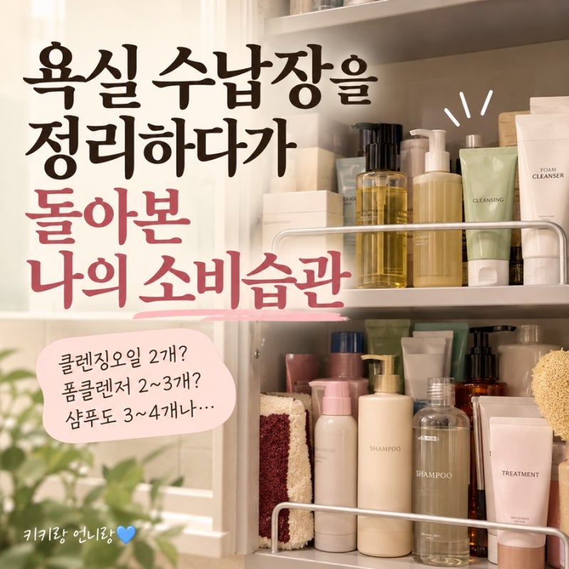 욕실 수납장을 정리하다가 돌아본 나의 소비습관