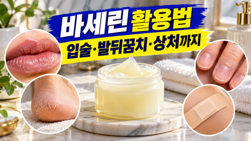 바세린 활용법, 보습부터 발뒤꿈치·입술·상처 관리까지 제대로 쓰는 방법