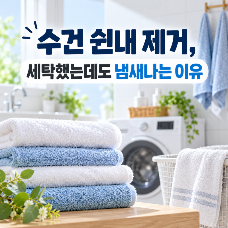 수건 쉰내 제거, 세탁했는데도 냄새나는 이유
