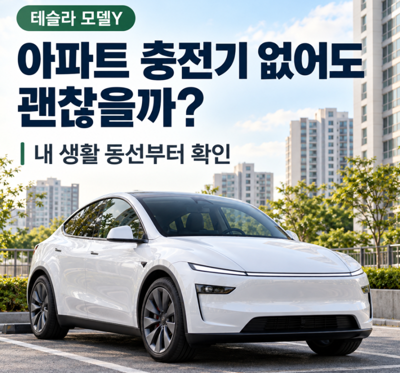 테슬라 모델Y, 아파트에 충전기가 없어도 괜찮을까?