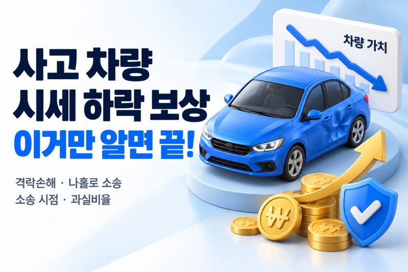 사고 차량 시세 하락 손해 보상 받는 법, 이거만 알면 끝! - 격락손해, 나홀로 소송, 언제 소송....