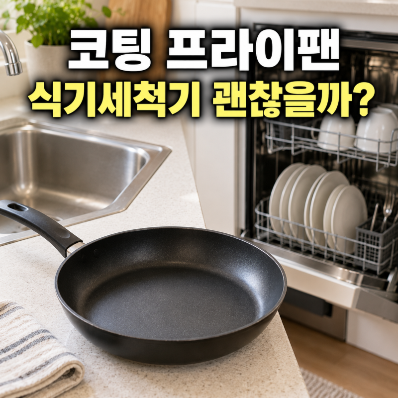 코팅 프라이팬, 식기세척기에 넣어도 될까? 세척 전에 볼 제품 표시