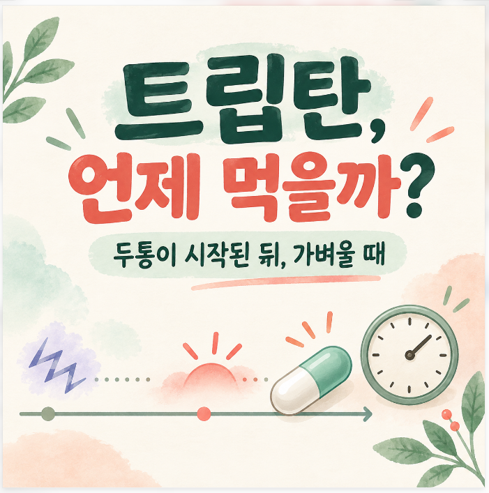 트립탄은 편두통이 시작된 뒤 언제 복용할까? 전조가 있을 때 복용 시점까지