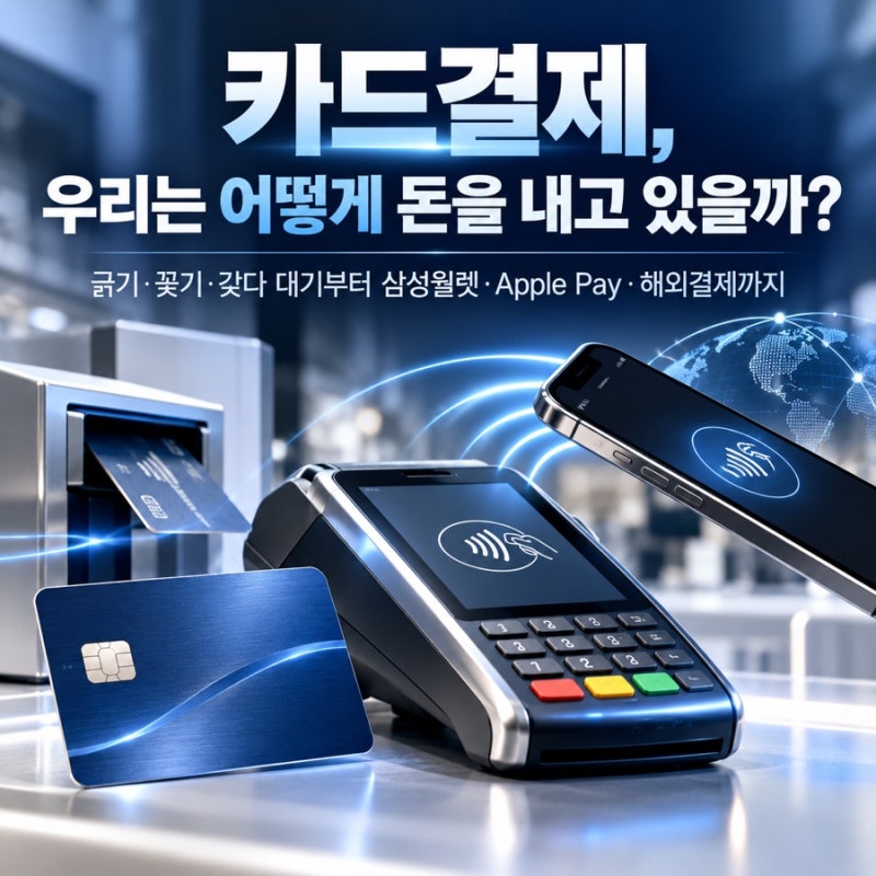 카드결제, 우리는 어떻게 돈을 내고 있을까? 긁기·꽂기·갖다 대기부터 삼성월렛·Apple Pay·해....
