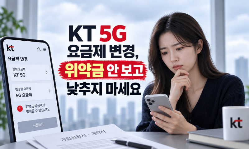 KT 5G 요금제 변경, 위약금 안 보고 낮추지 마세요