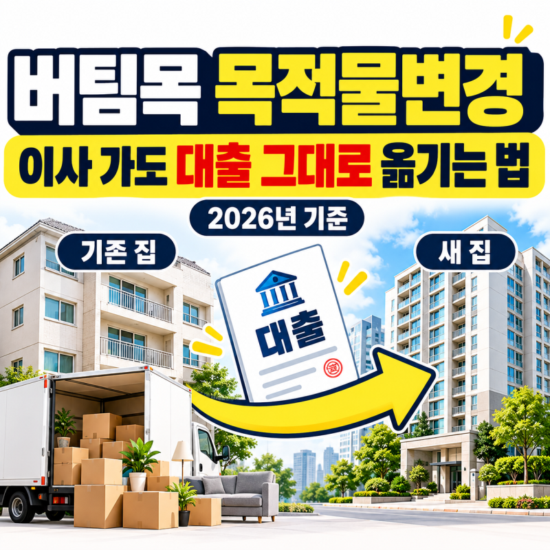 "이사 가면 대출 다 갚아야 할까?" 버팀목 목적물변경 조건과 HUG청년버팀목 연장 방법 총정리