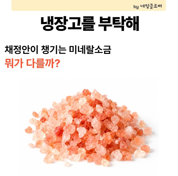 냉부해 채정안 아침루틴 미네랄소금, 히말라야 핑크솔트 효능은?