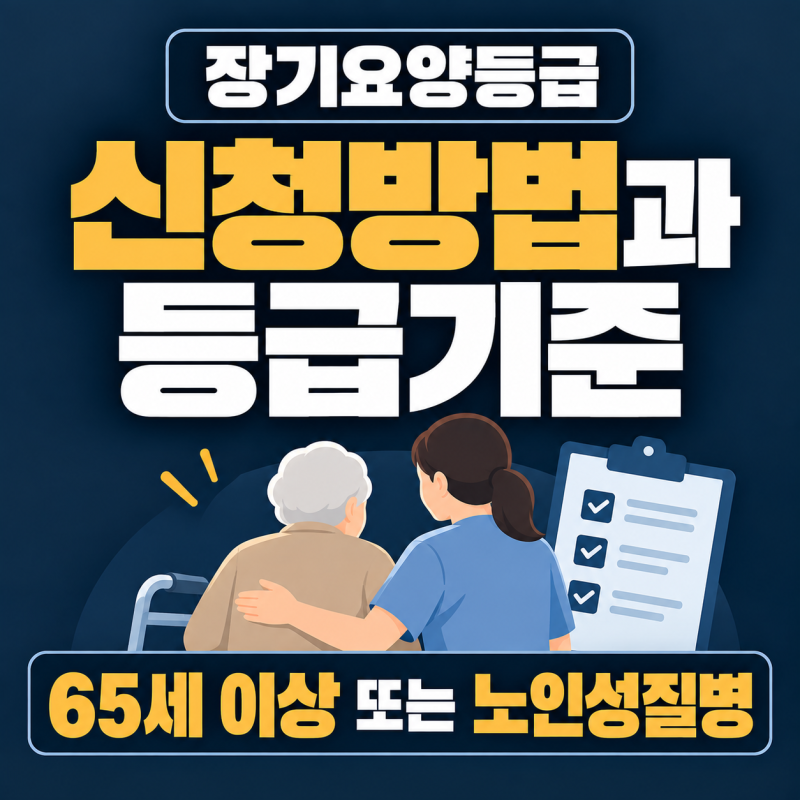 장기요양등급 신청방법과 기준, 1~5등급 한눈에 보기