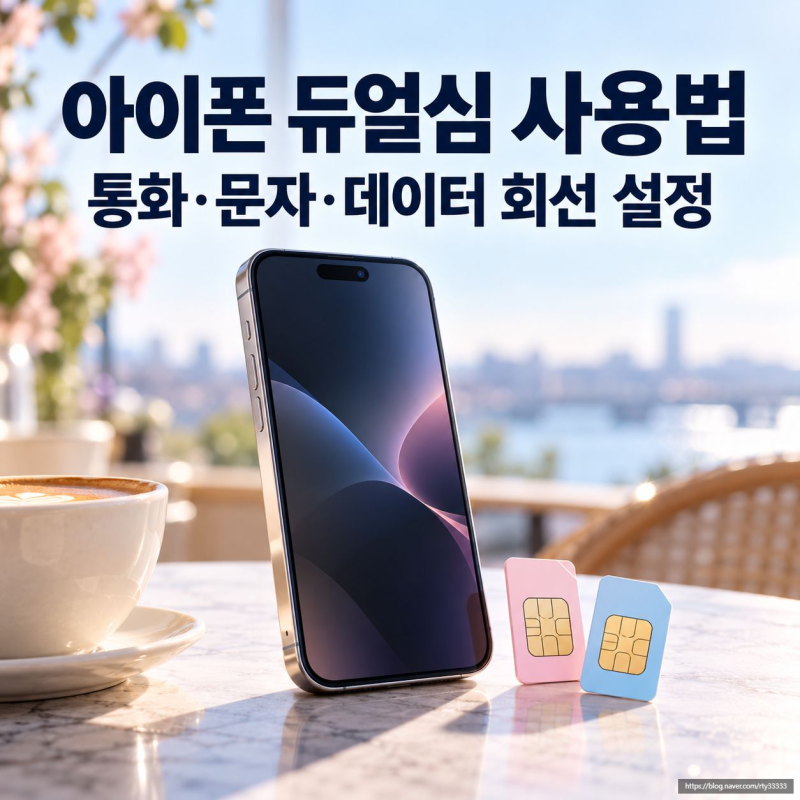 아이폰 듀얼심 사용법, 통화·문자·데이터 회선 설정