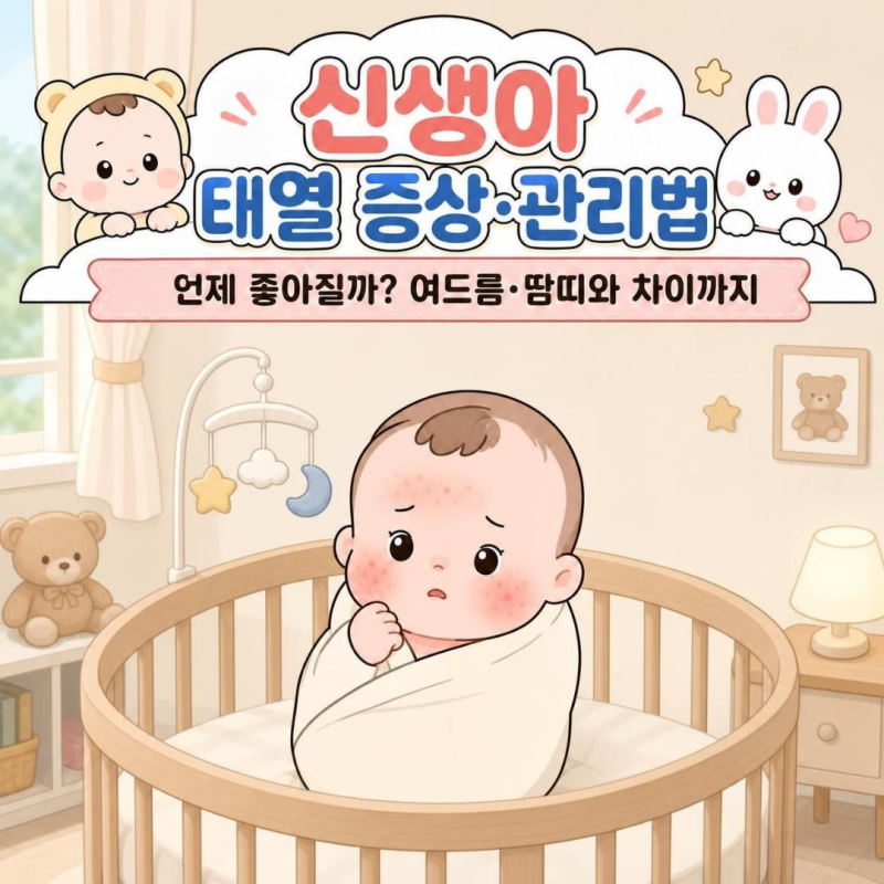 신생아 태열 증상·관리법｜언제 좋아질까? 여드름·땀띠와 차이까지