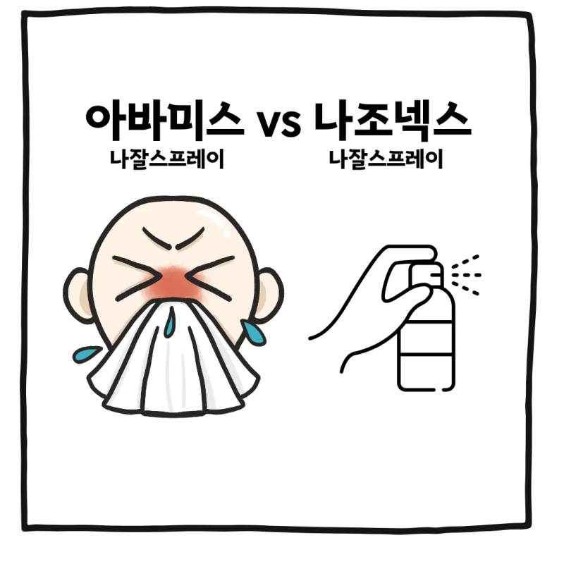 아바미스 VS 나조넥스 나잘스프레이 어떻게 다른가?