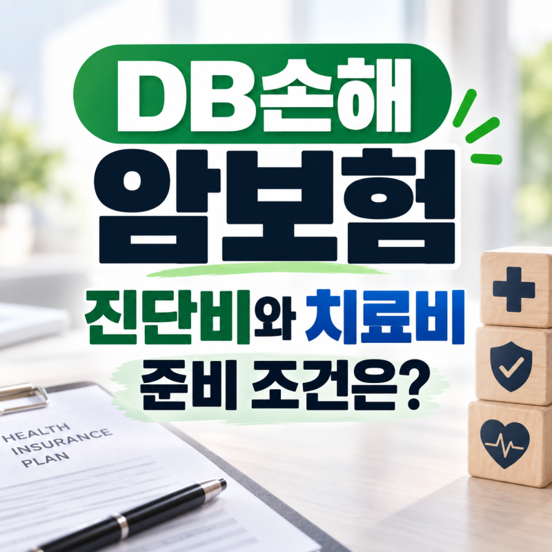 DB손해 암보험 진단비와 치료비 준비 조건은?