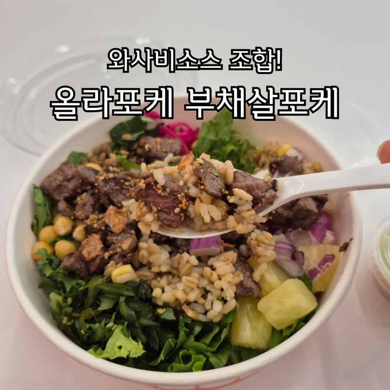 선릉역 맛집 샐러드 올라포케 얼큰 토마토스프와 부채살포케 솔직후기