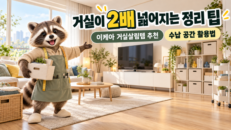 “거실이 2배 넓어지는 정리 팁” 이케아 거실살림템 추천 & 수납 공간 활용법