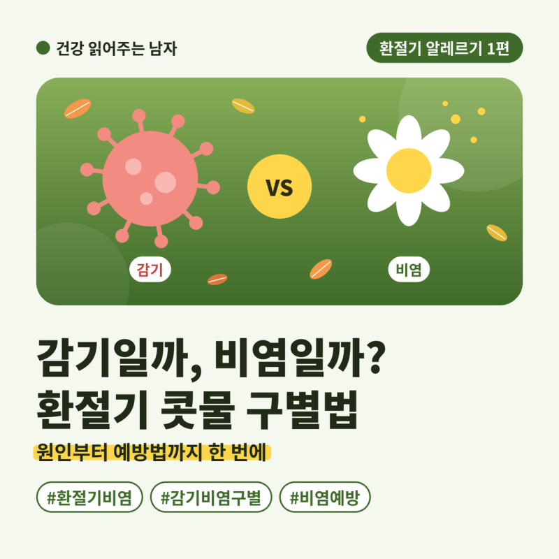 [알레르기 정복 2편]환절기 알레르기 비염 원인과 예방법, 감기와 구별하는 법까지 총정리