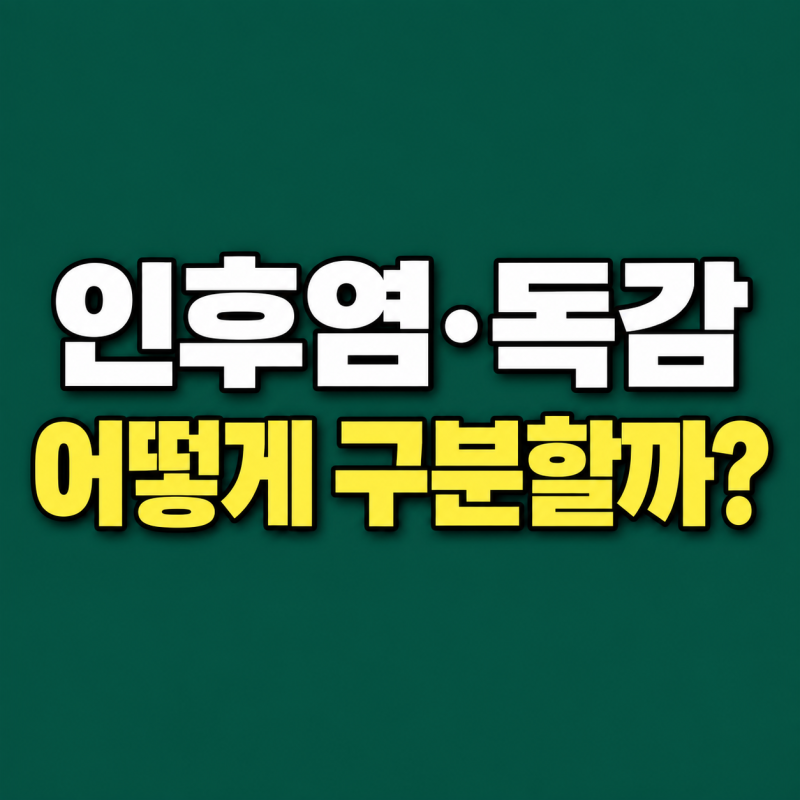 “목이 아프면 인후염일까요?” 인후염·독감 구분법과 진료 신호