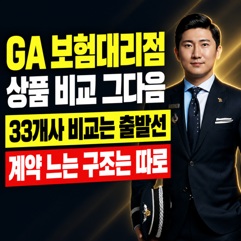 GA 보험대리점, 상품을 여러 개 비교한다는 것과 계약이 늘어난다는 것은 다릅니다