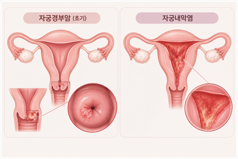 자궁경부암 백신 주사 건강검진 검사 방법. 자궁내막염 차이