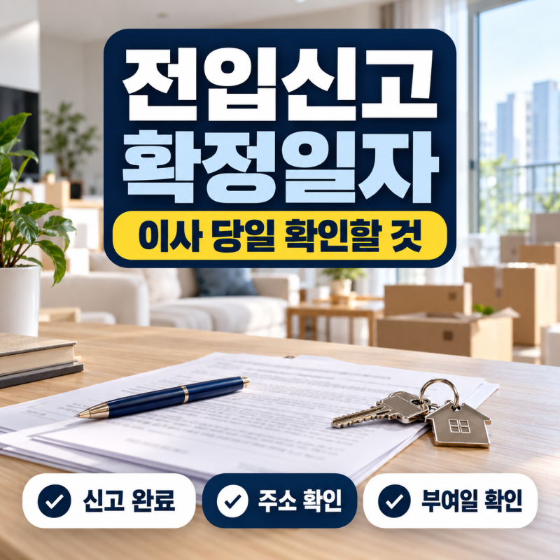 전입신고·확정일자 차이와 신청방법｜이사 당일 보증금 보호를 위해 확인할 것