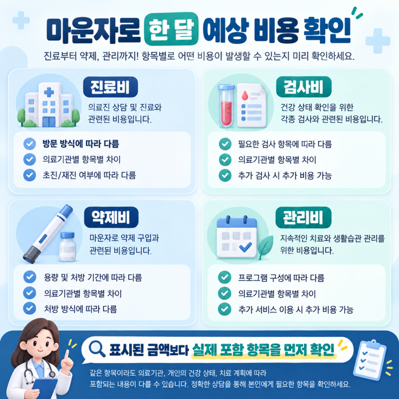 마운자로 가격표만 보고 병원을 고르면 놓치는 비용, 한 달 예산 계산법