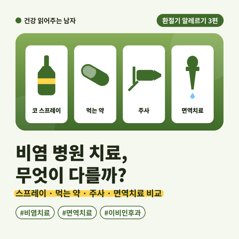 [알레르기 정복 4편]알레르기 비염 병원 치료 총정리, 코 스프레이·먹는 약·주사·면역치료 ....