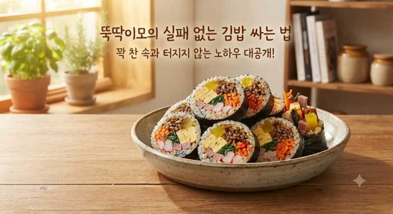 실패 없는 집김밥 싸는 법 | 터지지 않게 김밥 속 꽉 채우는 황금레시피 & 재료 준비 팁