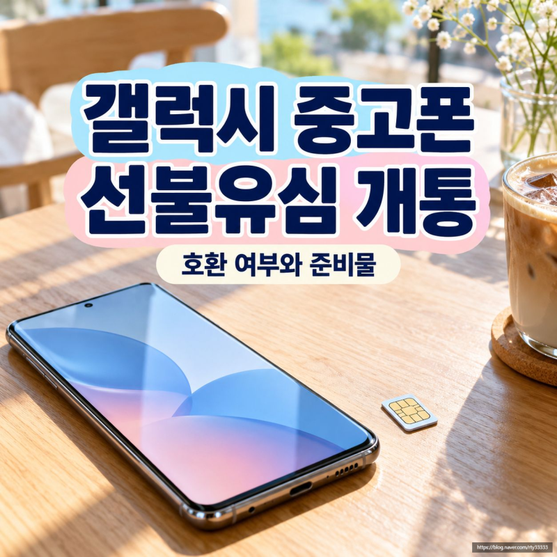 갤럭시 중고폰 선불유심 개통, 호환 여부와 준비물