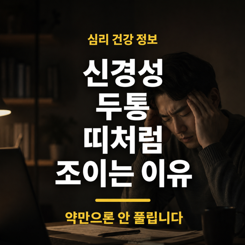 신경성 두통, 약을 먹어도 머리가 띠처럼 조여 오는 이유