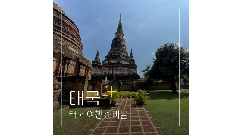 태국 여행 준비물 입국 전 꼭 챙겨야 할 것들 뭐가 있을까