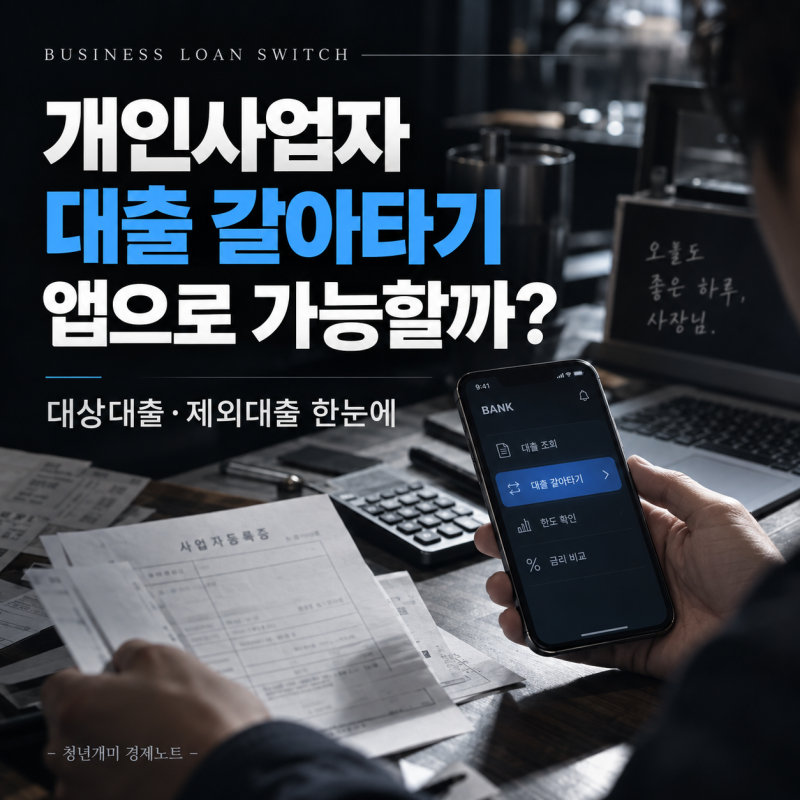 "사장님 대출도 앱에서 갈아탈 수 있다" 개인사업자 대출 갈아타기 조건·대상대출
