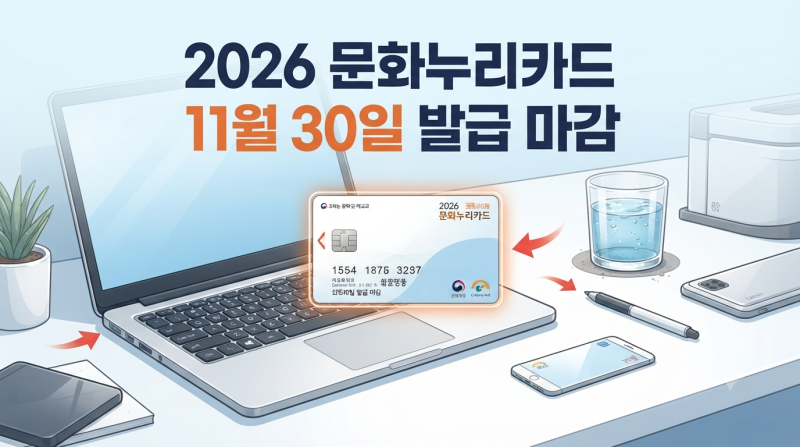 2026 문화누리카드 발급 마감일과 15만 원 지원금 신청 방법