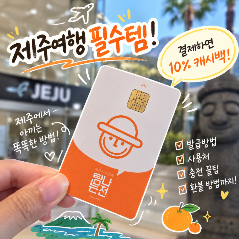 제주 탐나는전 발급 사용처 캐시백 환불까지 총정리(선불카드 vs 체크카드)