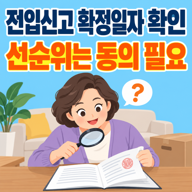 전입신고 확정일자 확인, 선순위는 동의 필요