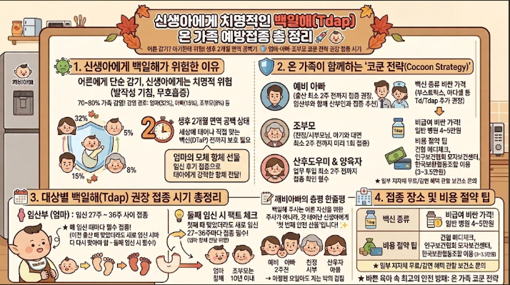어른 감기인 줄 알았는데 아기한테 치명적이라고?! 온 가족 백일해(Tdap) 주사 맞아야 하는 이....