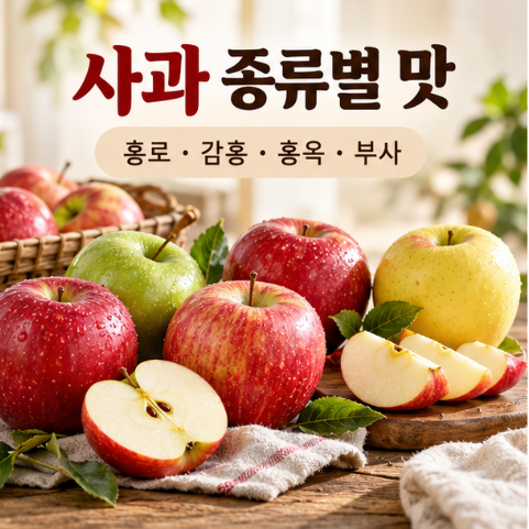 사과 종류별 맛과 제철, 홍로·감홍·부사 어떻게 다를까?