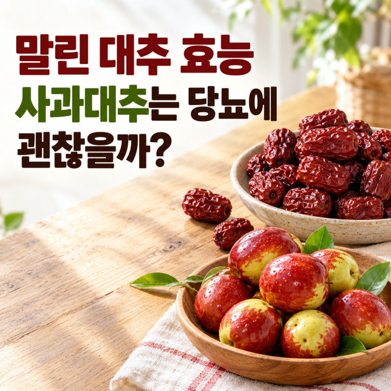 말린 대추 효능과 부작용, 사과대추는 당뇨에 괜찮을까 총정리
