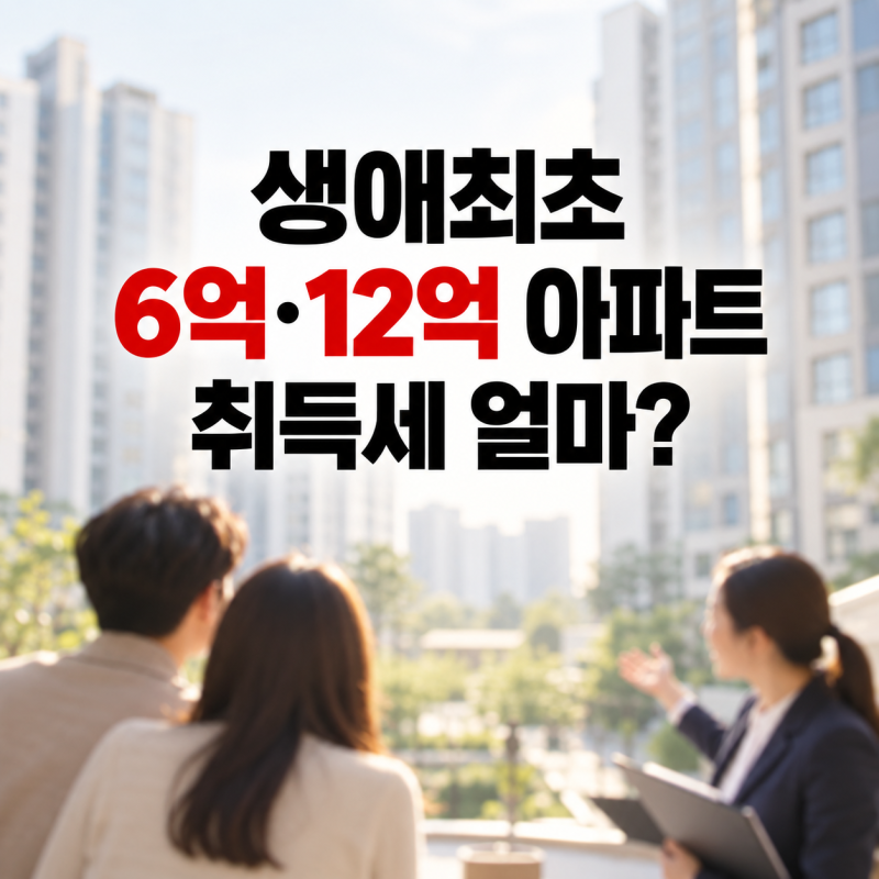 생애최초 6억·12억 아파트 취득세 얼마? 취득세 감면받으면 실제 얼마 낼까?