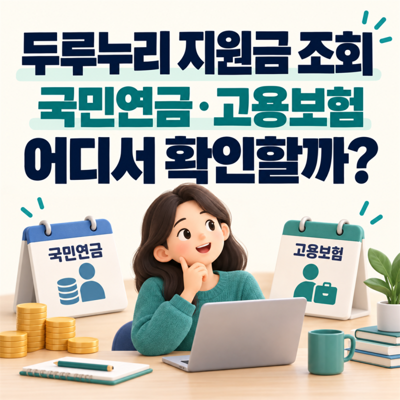 두루누리 지원금 조회 방법, 국민연금·고용보험 확인과 미지급 점검