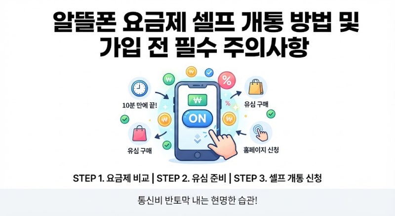 알뜰폰 요금제 셀프 개통 방법 및 가입 전 꼭 알아야 할 주의 사항