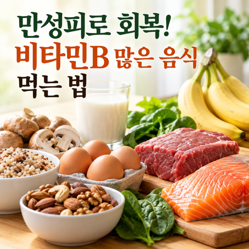 만성피로 회복! 비타민B 많은 음식 먹는 법