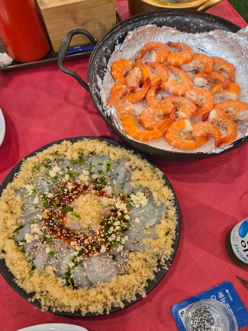 청주 야장 보물섬 포차, 포뜬광어 대하구이 웨이팅 후기