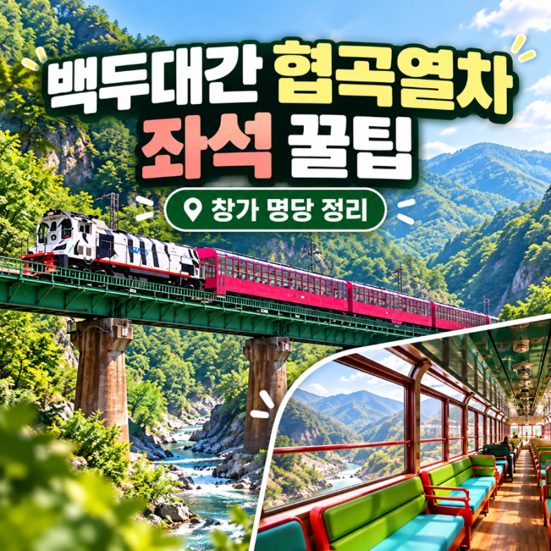 백두대간 협곡열차 좌석 꿀팁 이것만 보세요