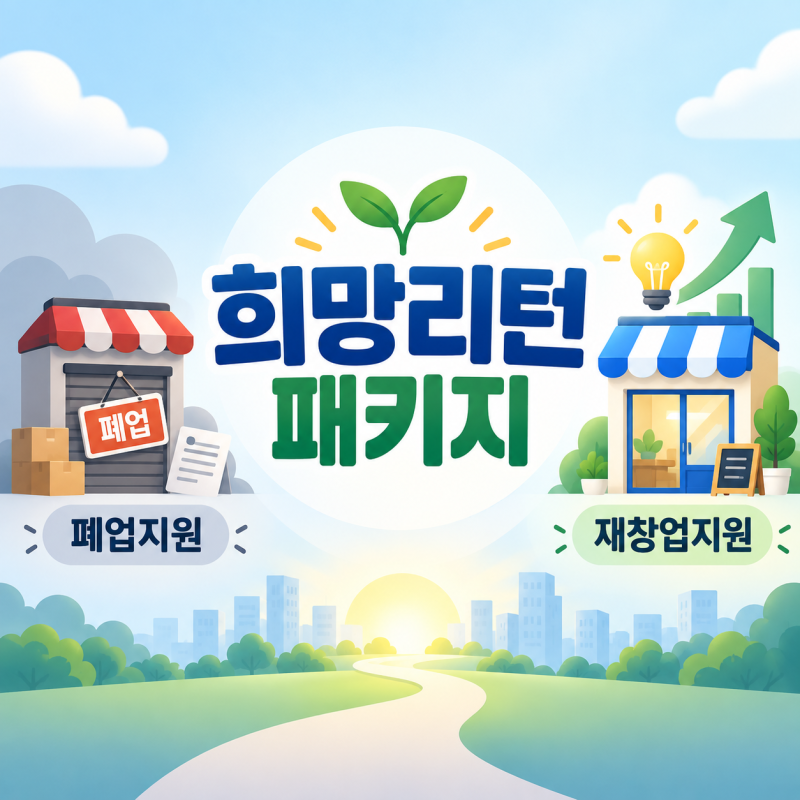 2026년 희망리턴패키지 폐업지원금 & 재창업 장려금 완벽 가이드 (점포철거비 300만원 상향)