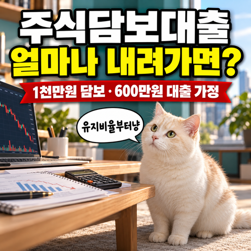 주식담보대출, 얼마나 떨어지면 반대매매될까?
